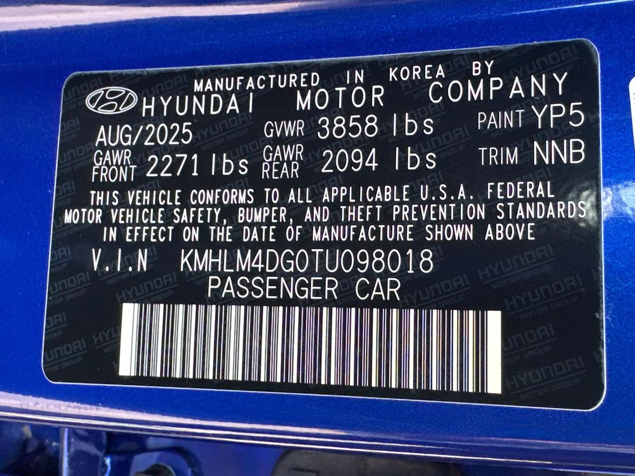 New 2026 Blue Hyundai SEL Sport image 32