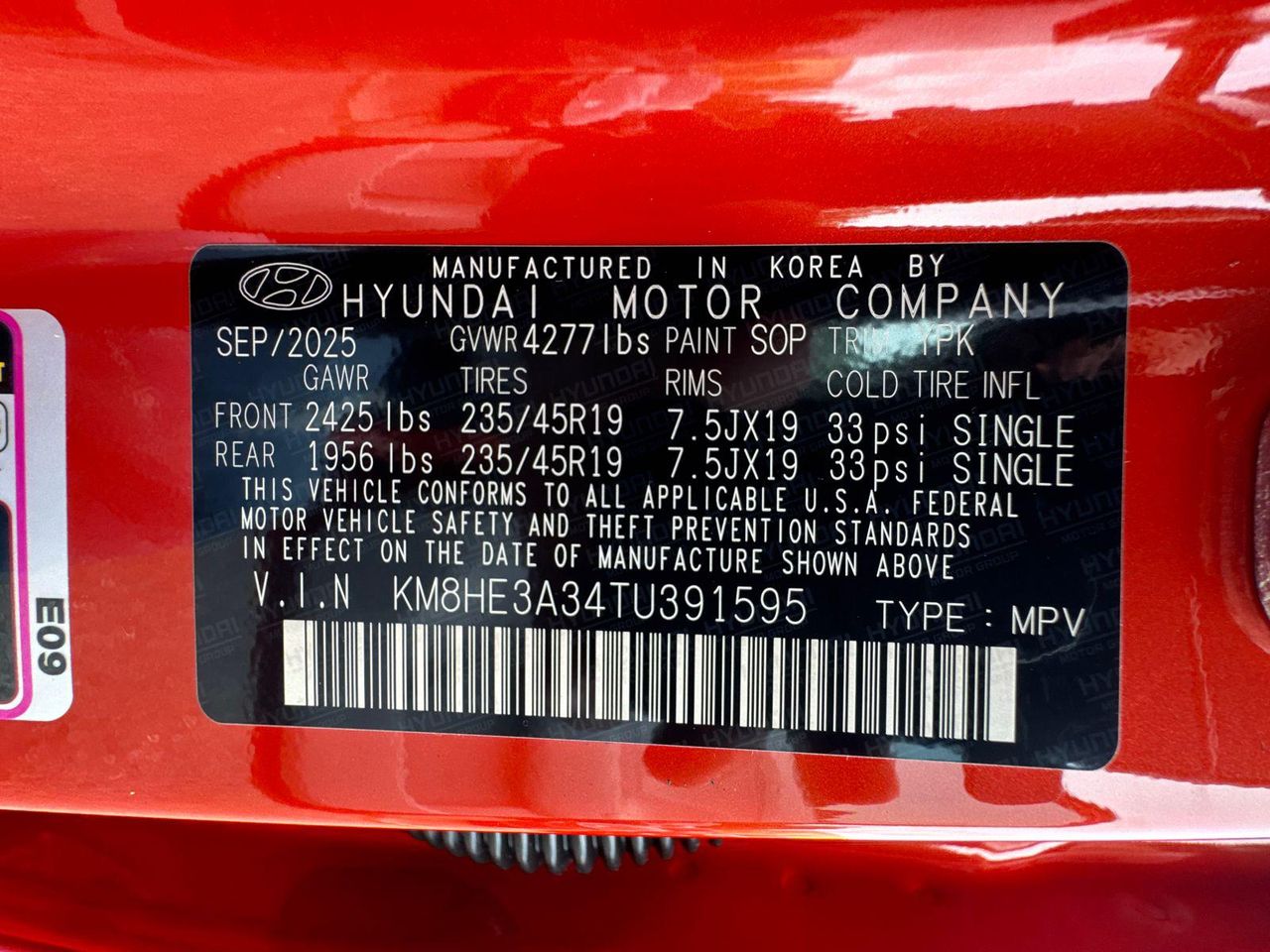 New 2026 Orange Hyundai Limited FWD image 35