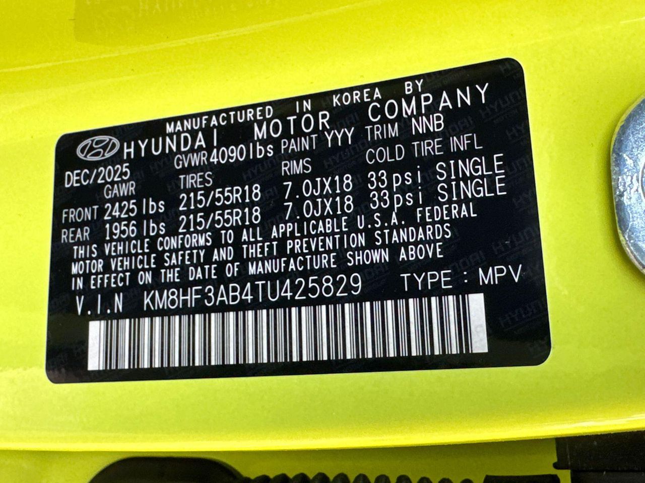 New 2026 Yellow HYUNDAI SEL Sport FWD image 33