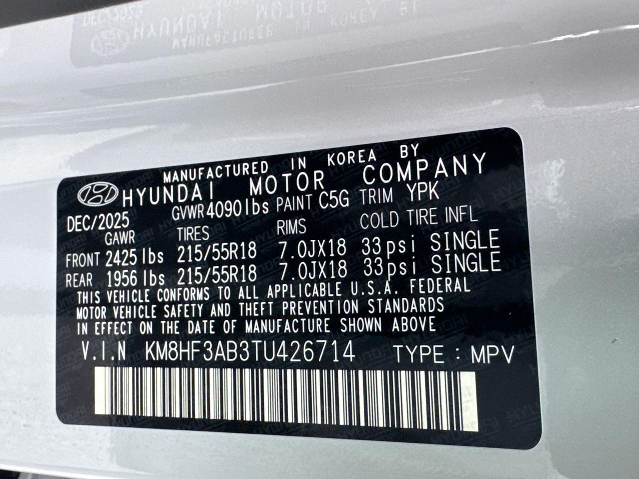 New 2026 Cyber Gray Metallic HYUNDAI SEL Sport FWD image 33