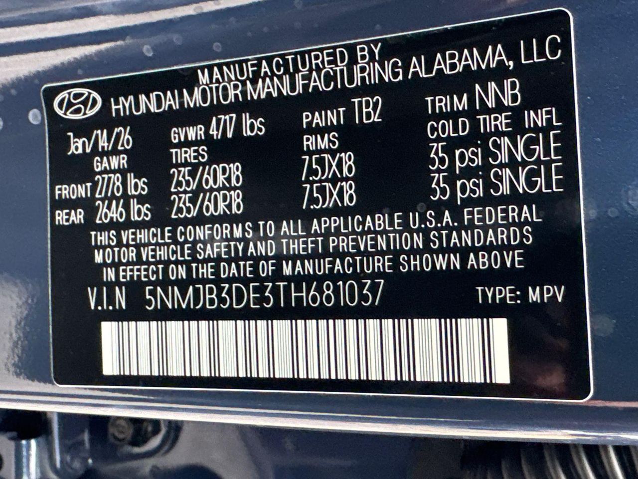 New 2026 Blue HYUNDAI SEL FWD image 34