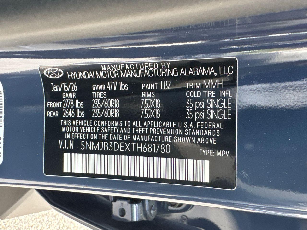 New 2026 Blue HYUNDAI SEL FWD image 34