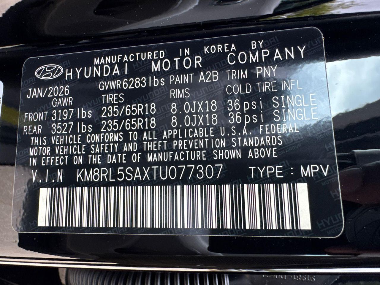New 2026 Black HYUNDAI Blue SEL 8P image 33