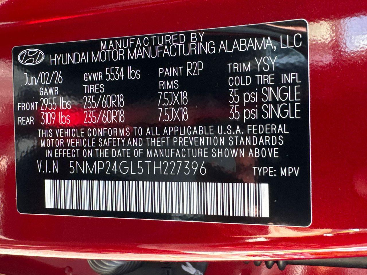 New 2026 Red Hyundai SEL FWD image 33
