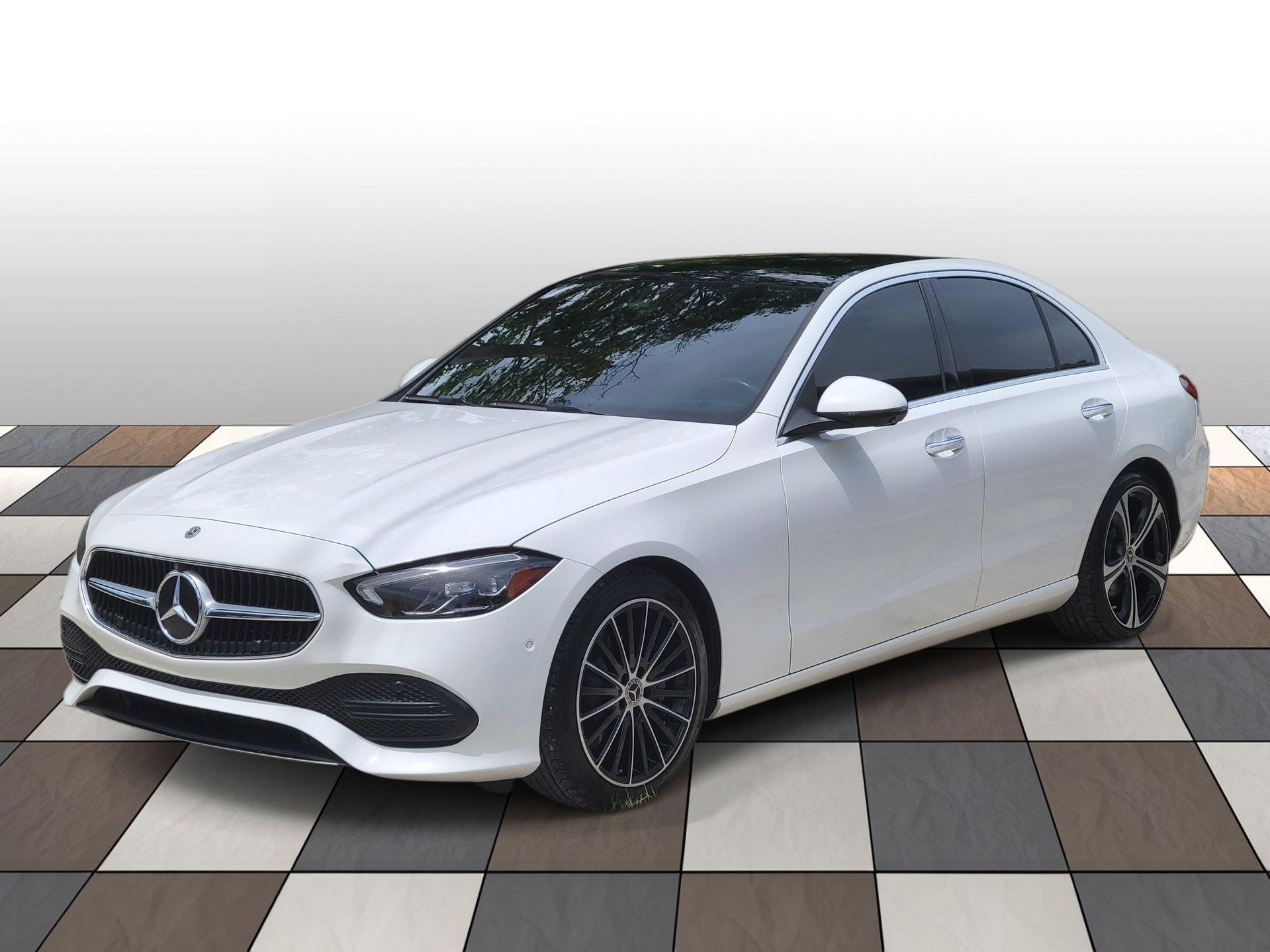 Polar White 2023 Mercedes-Benz C-Class Sedan Rear-Wheel Drive Automatic
