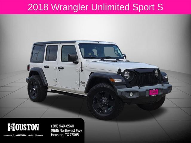 2018 Jeep Wrangler Unlimited Sport S 4x4 for sale in Houston , TX