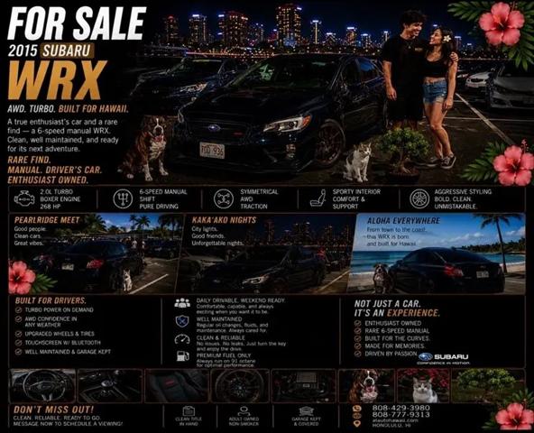 2015 Subaru WRX Limited for sale in Honolulu, HI