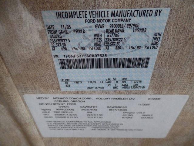 2006 Ford F-53 Super Duty F-550 Motorhome