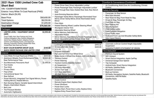 2021 Ram 1500 Limited Crew Cab 4x4 57 Box