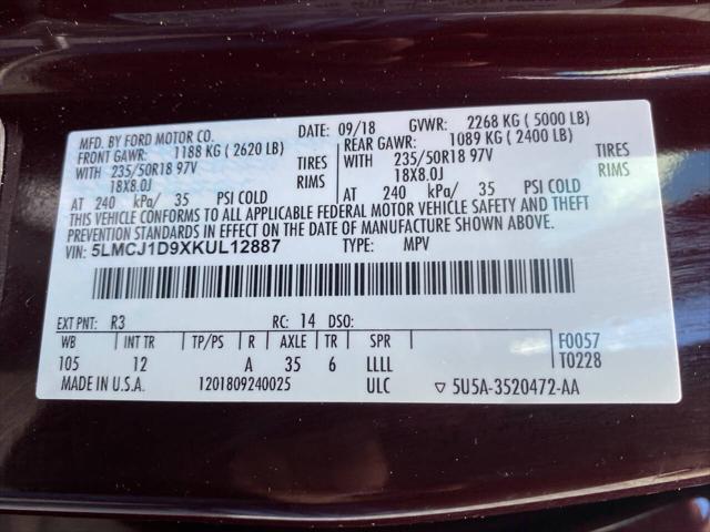 2019 Lincoln MKC Standard