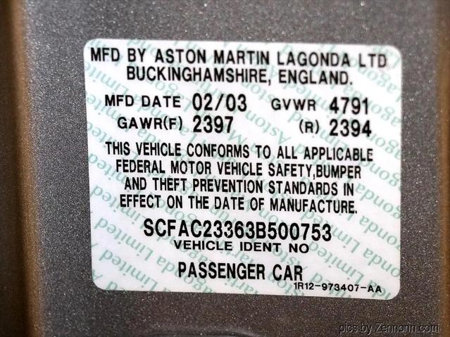 2003 Aston Martin Vanquish V12