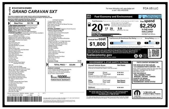 2018 Dodge Grand Caravan SXT