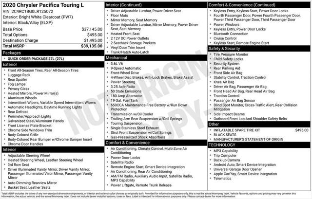 2020 Chrysler Pacifica Touring L for sale in Ottumwa, IA