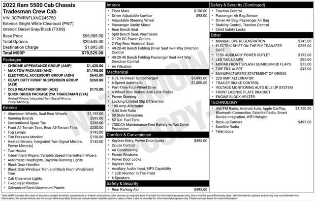 2022 Ram 5500 Tradesman/SLT/Laramie/Limited