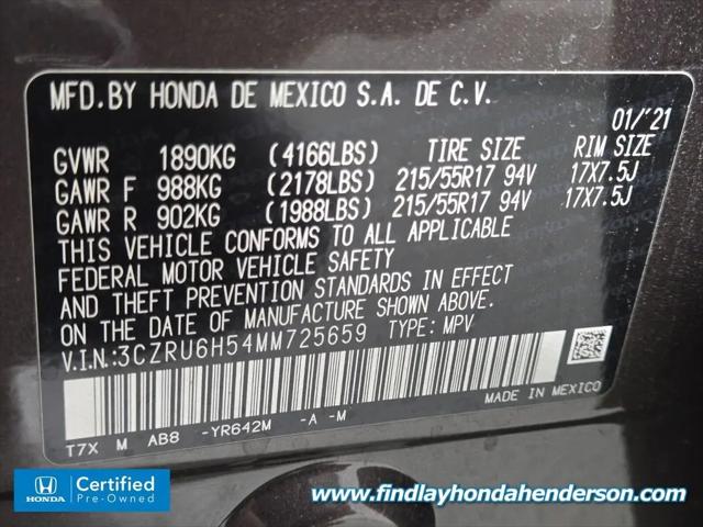 2021 Honda HR-V AWD EX