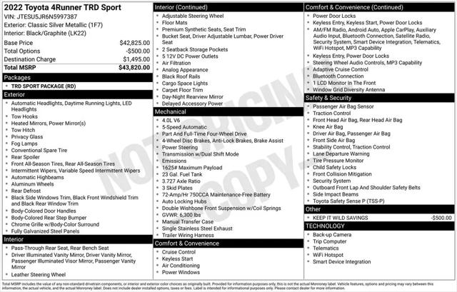 2022 Toyota 4Runner TRD Sport