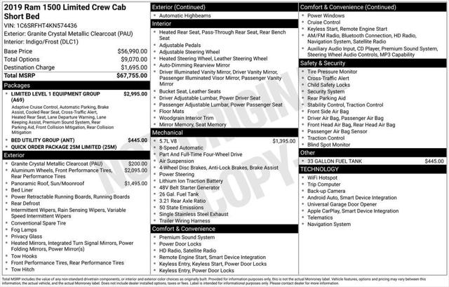 2019 RAM 1500 Limited Crew Cab 4x4 57 Box