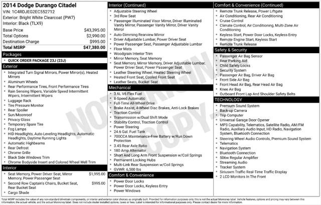 2014 Dodge Durango Citadel