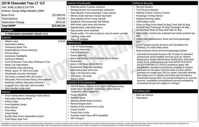 2018 Chevrolet Trax LT