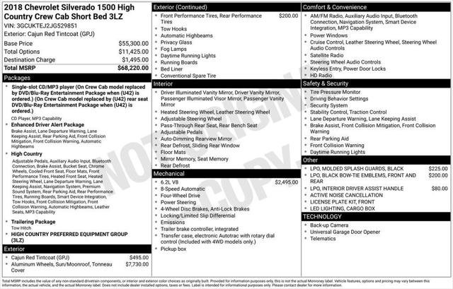 2018 Chevrolet Silverado 1500 High Country 2018 Chevrolet Silverado 1500 High Country