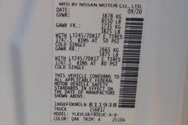 2020 Nissan 1500 SV Standard Roof V6
