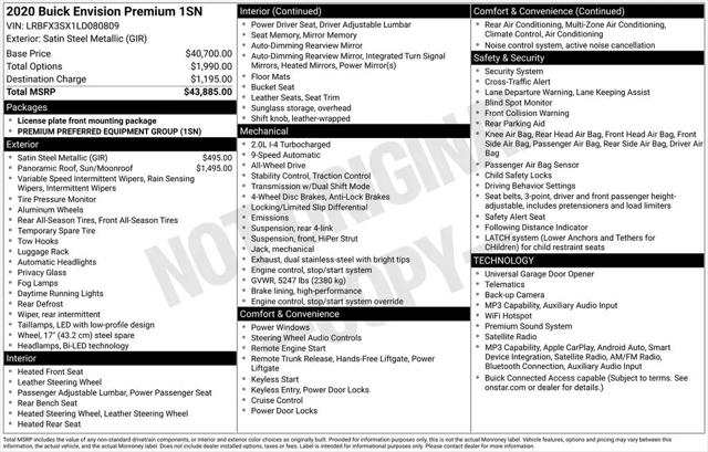 2020 Buick Envision AWD Premium I