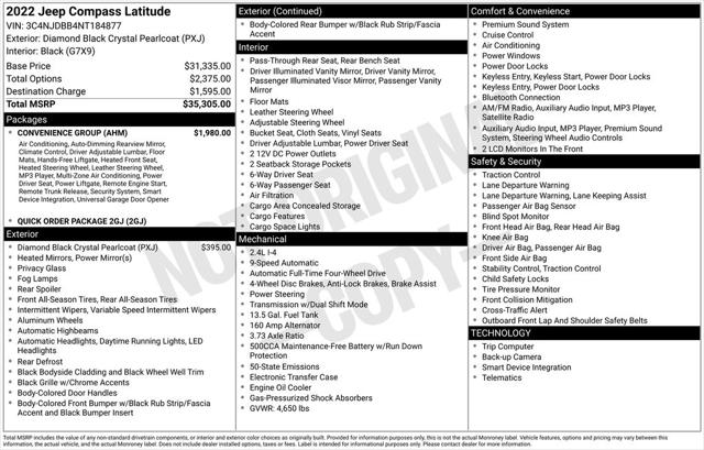 2022 Jeep Compass Latitude 4x4