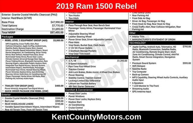 2019 Ram 1500 Rebel Crew Cab 4x4 57 Box for sale in Dover, DE
