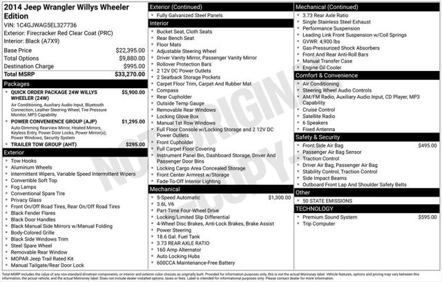 2014 Jeep Wrangler Willys Wheeler