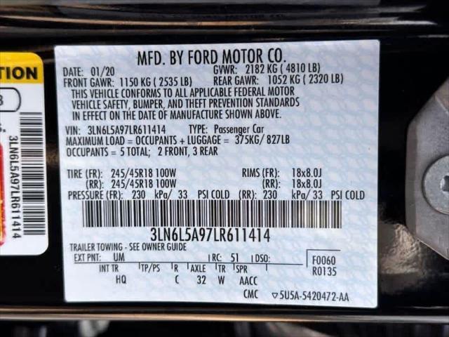 2020 Lincoln MKZ Standard