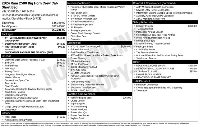 2024 RAM Ram 2500 RAM 2500 BIG HORN CREW CAB 4X4 64 BOX