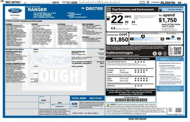 2021 Ford Ranger LARIAT