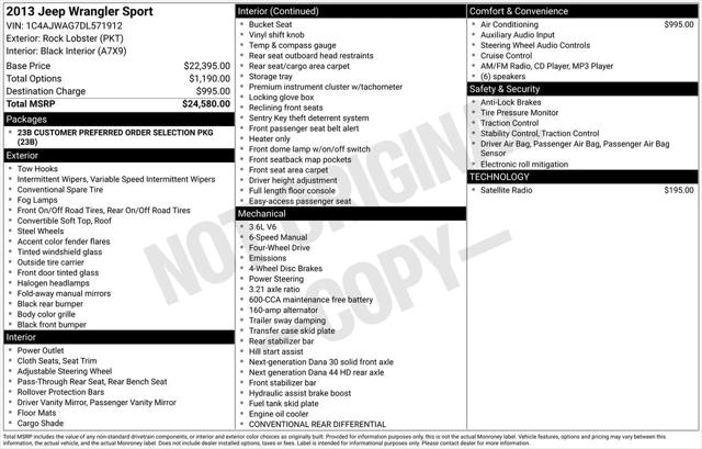 2013 Jeep Wrangler Sport
