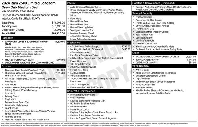 2024 Ram 2500 Limited Longhorn Crew Cab 4x4 64 Box