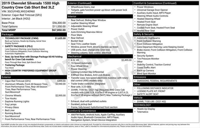 2019 Chevrolet Silverado 1500 High Country