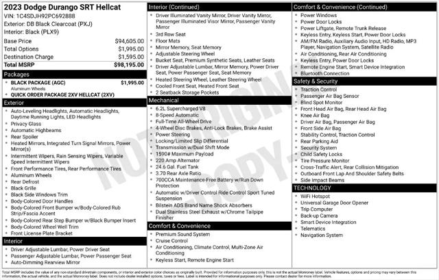 2023 Dodge Durango SRT Hellcat AWD