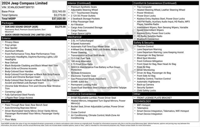 2024 Jeep Compass COMPASS LIMITED 4X4