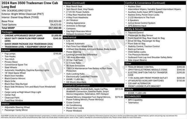 2024 RAM Ram 3500 RAM 3500 TRADESMAN CREW CAB 4X4 8 BOX
