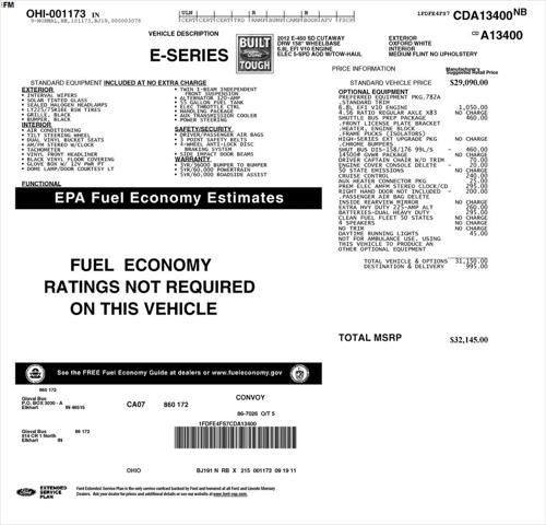 2012 Ford E-450 Cutaway Base