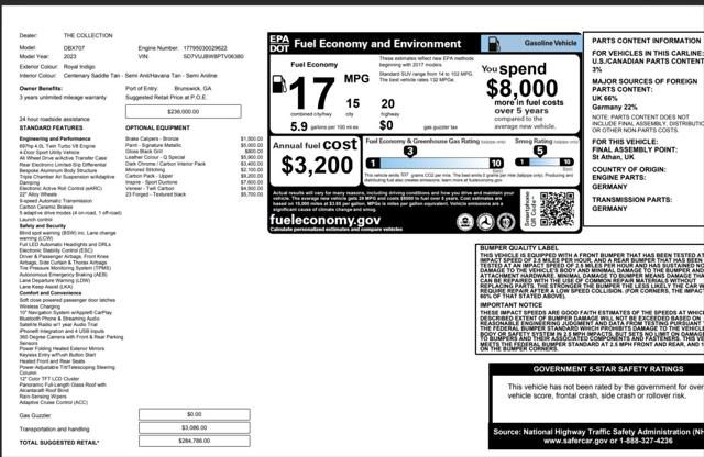 2023 Aston Martin DBX 707 2023 Aston Martin DBX 707