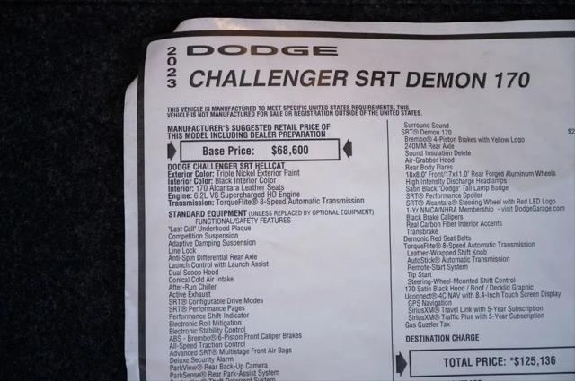 2023 Dodge Challenger SRT Demon