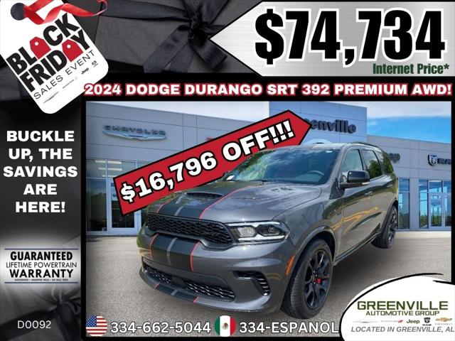2024 Dodge Durango DURANGO SRT 392 PREMIUM AWD 2024 Dodge Durango DURANGO SRT 392 PREMIUM AWD