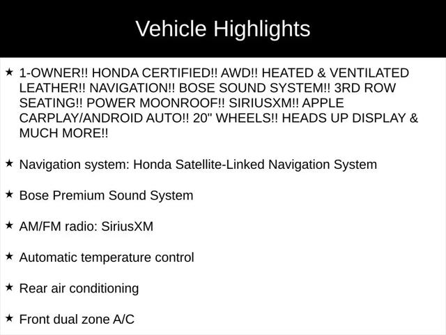 2023 Honda Pilot AWD Elite