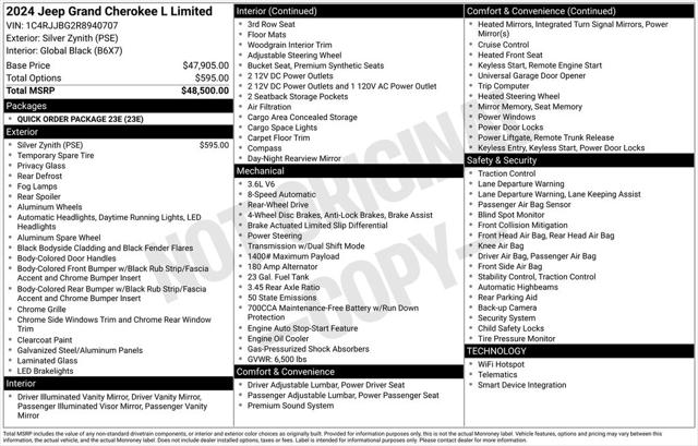 2024 Jeep Grand Cherokee GRAND CHEROKEE L LIMITED 4X2