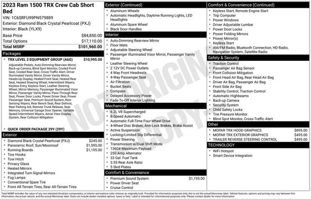 2023 RAM 1500 TRX Crew Cab 4x4 57 Box