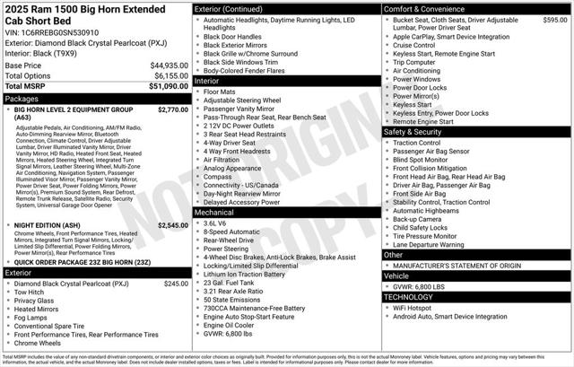 2025 RAM Ram 1500 RAM 1500 BIG HORN QUAD CAB 4X2 64 BOX