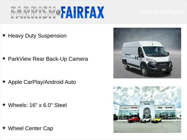 2024 RAM Ram ProMaster RAM PROMASTER 3500 TRADESMAN CARGO VAN HIGH ROOF 159 WB EXT