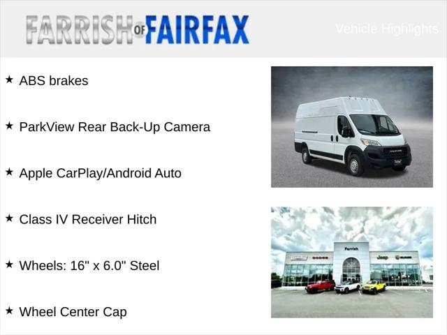 2024 RAM Ram ProMaster RAM PROMASTER 3500 TRADESMAN CARGO VAN SUPER HIGH ROOF 159 WB 