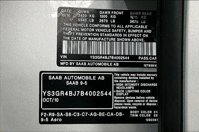 2011 Saab 9-5 Aero