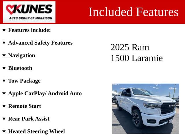 2025 RAM Ram 1500 RAM 1500 LARAMIE CREW CAB 4X4 57 BOX